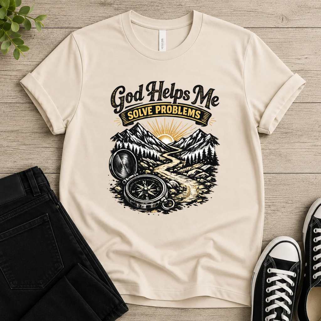 God Helps Me Solve Problems T-shirt